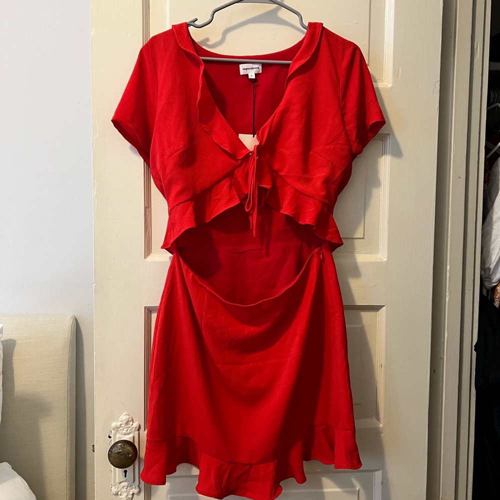Superdown Revolve Red Cutout Dress